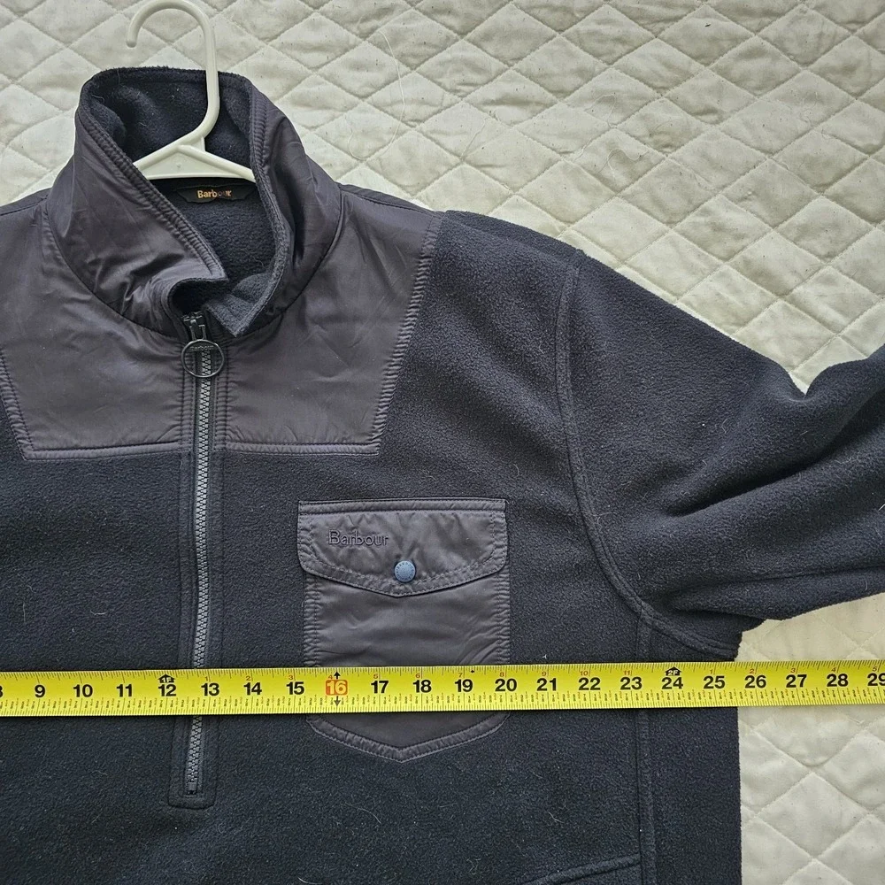 Barbour Fairmond Fleece Navy Blue 1/4 Zip Sweater Pullover Mens Size‎ XXLarge